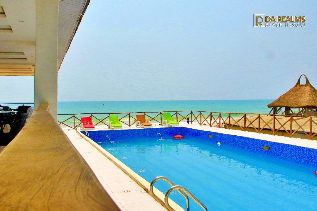 Rooftop pool side view